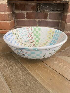 Floral patchwork Multicolor Decorative Serving Bowl